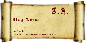 Blay Manna névjegykártya